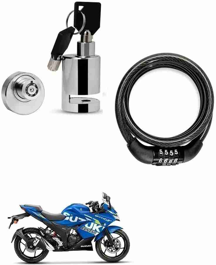 autoformonix Heavy Disc Brake Lock with Helmet Lock Black for Suzuki Gixxer SF Disc Lock with Helmet Lock for Suzuki Gixxer SF Disc Lock Price in India Buy autoformonix Heavy Disc