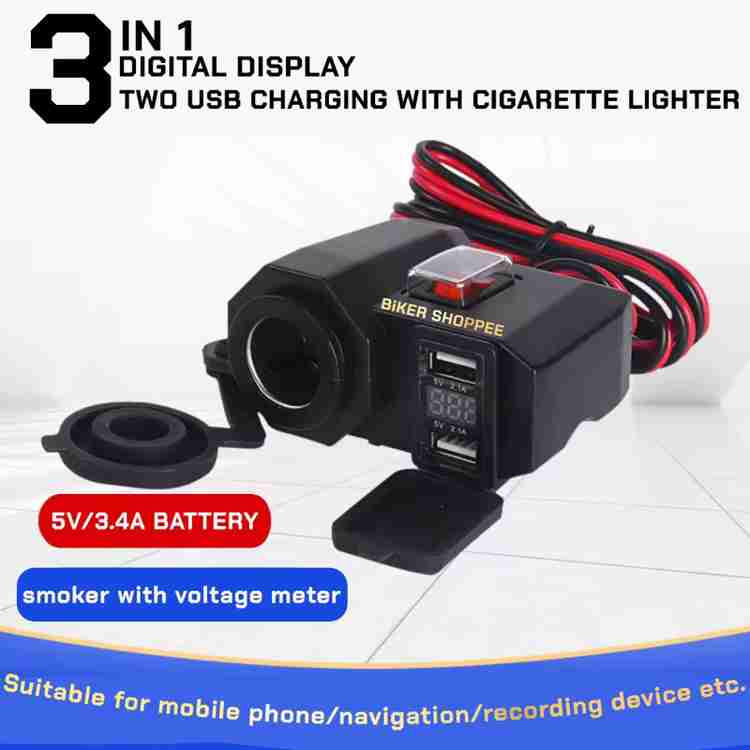 3 in 1 cigarette lighter outlet adapter