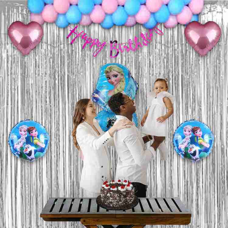 1iAM Elsa/Frozen theme birthday decoration with Pink, Blue balloon & Rose  gold banner Price in India - Buy 1iAM Elsa/Frozen theme birthday decoration  with Pink, Blue balloon & Rose gold banner online