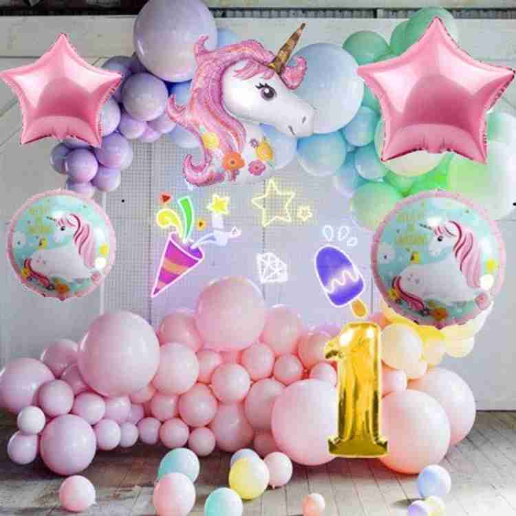 Aoes Unicorn Theme Birthday Party Decor For Boy Girl For First