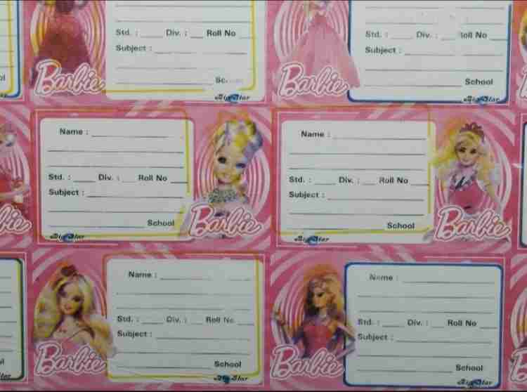 Super Easy Barbie Girls Design Name Slip Note Books Cartoon Stickers School Labels for Kids Price in India Buy Super Easy Barbie Girls Design Name Slip Note Books Cartoon Stickers School