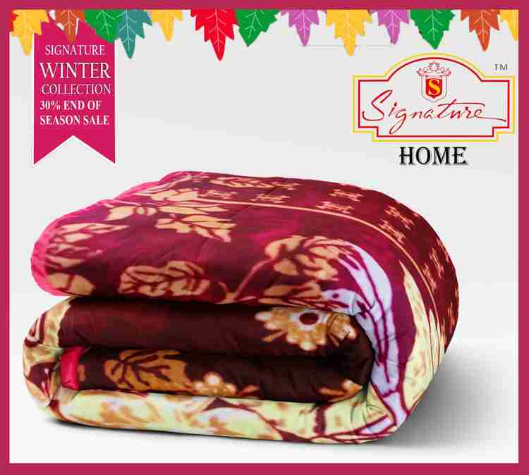 Signature Floral Double Mink Blanket for Heavy Winter Buy Signature Floral Double Mink Blanket for Heavy Winter Online at Best Price in India Flipkart