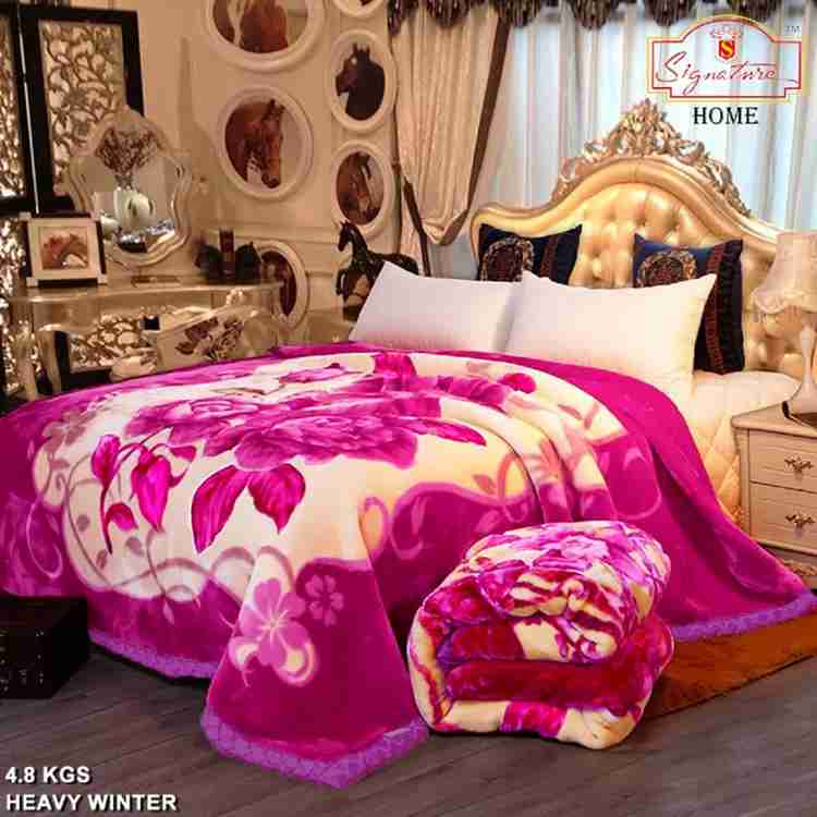 Signature Floral Double Mink Blanket for Heavy Winter Buy Signature Floral Double Mink Blanket for Heavy Winter Online at Best Price in India Flipkart