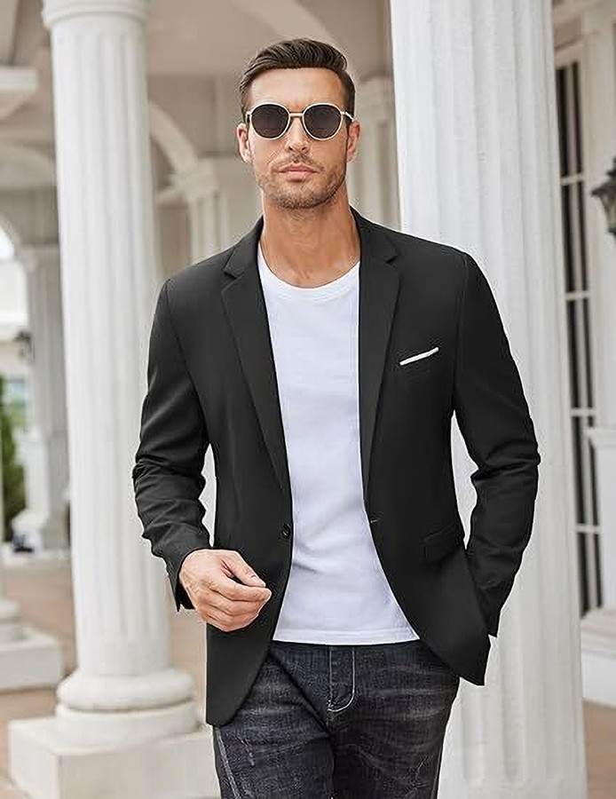 Black Blazer White Shirt Men Outfit Black Blazer White Shirt Men