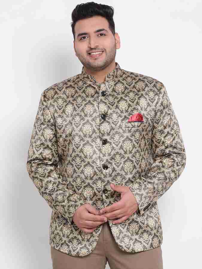 Printed bandhgala clearance blazer