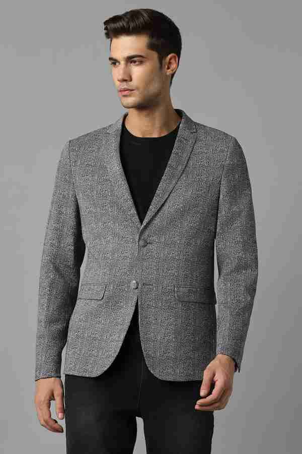 Grey wool 2024 mens blazer