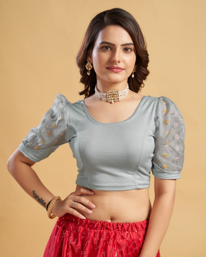 flipkart silver blouse