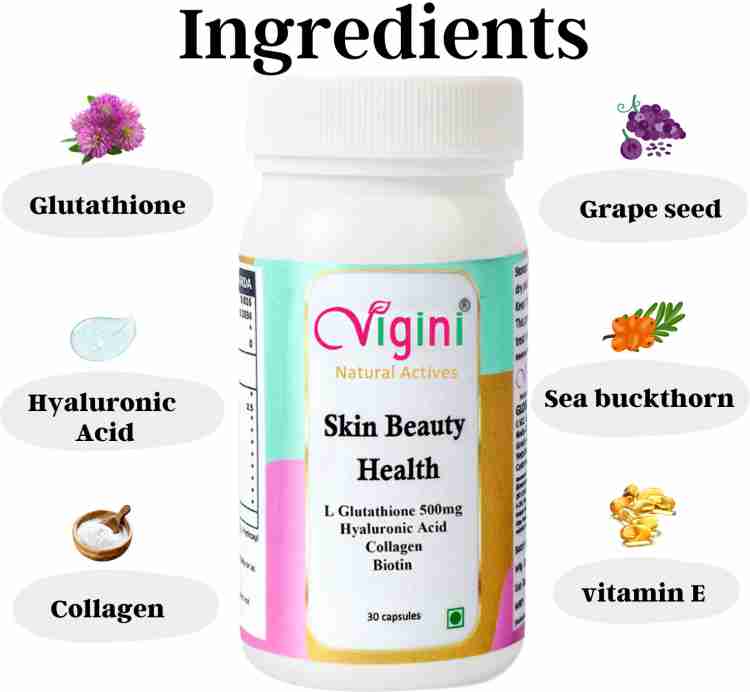 Vigini Glutathione Skin Whitening Brightening Glowing Fairness