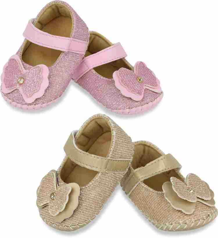 Neska Moda 6 To 12 Months Baby Girls Belly Shoe Fancy Partywear Floral Soft Velcro Sandal Booties Price in India Buy Neska Moda 6 To 12 Months Baby Girls Belly Shoe