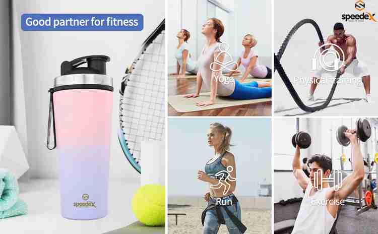 SPEEDEX Stainless Steel Workout Protein Gym Shaker Bottle with Blender Ball Leakproof 750 ml Shaker Buy SPEEDEX Stainless Steel Workout Protein Gym Shaker Bottle with Blender Ball Leakproof 750 ml Sha...
