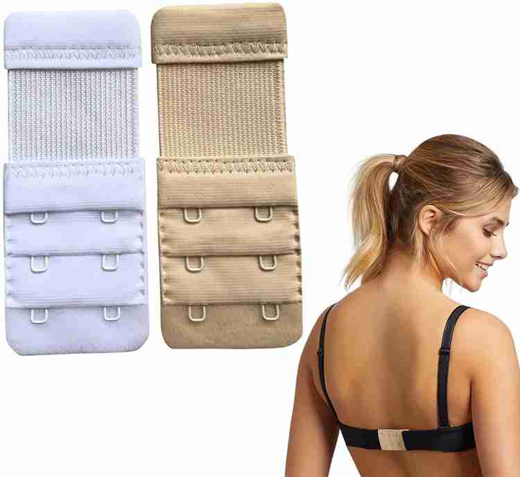 Buy Brah! Extenders: NARROW 2 Hook bra extender 3 pack (White, Beige,  Black) 2Hook for bra backs, bands extension at