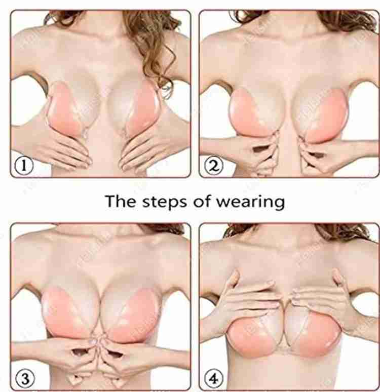 trk Women's & Girl's Strapless, Piftif Silicone Peel and Stick Bra Invisible Petals  Silicone Push Up Bra Pads Price in India - Buy trk Women's & Girl's  Strapless