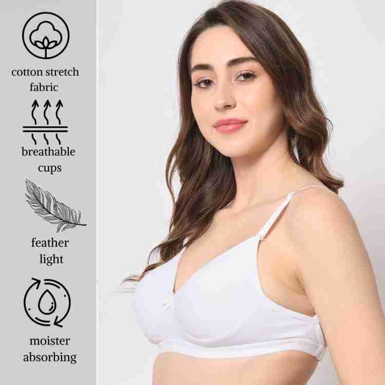 Buy YANDW Stress Lightly Padded Full Figured Coverage Bra Clear Back  Multiway Invisible Straps Backless Brassiere for Women Online at  desertcartINDIA