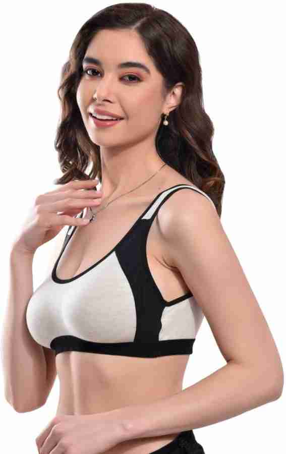 Buy AP HASHTAG Pack of 1 Non-Wired Cotton Sports Bras for Daily