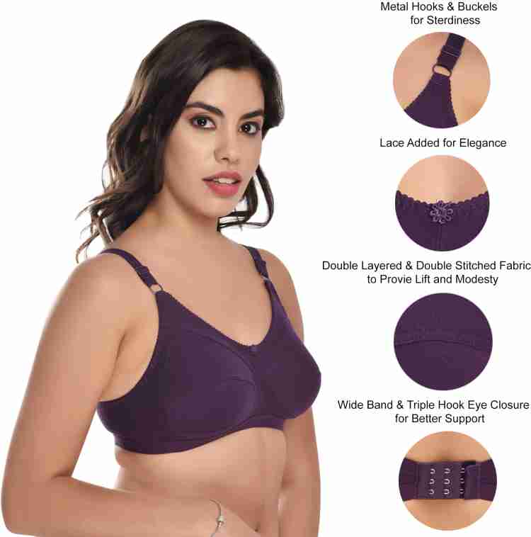 Aulevate Women Full Coverage Bra for Heavy Breast Bra Cotton Women