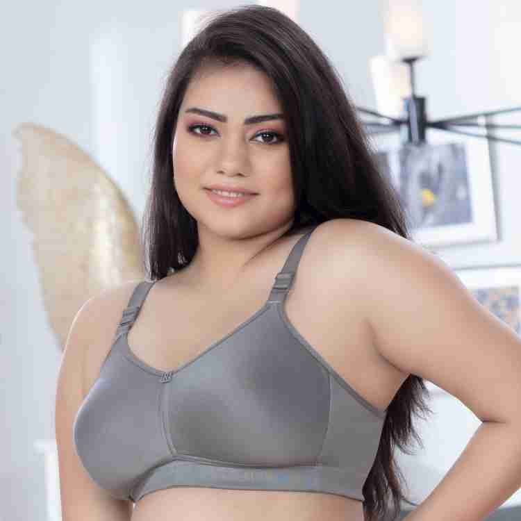 Trylo RIZA T-FIT-40-GREY-D-CUP Women Full Coverage Non Padded Bra