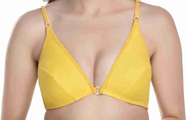 Prynkx Womens Non Padded Cotton Front Open Bra Front-Closure