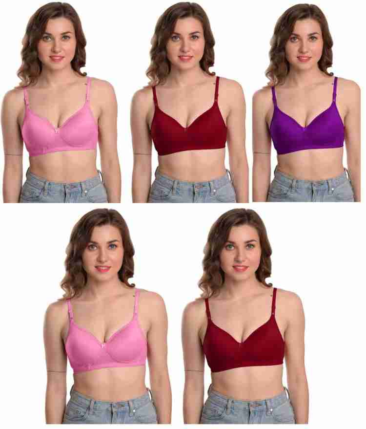 A1 unique Women's Cotton Padded Non Wired Regular Bra for Girls