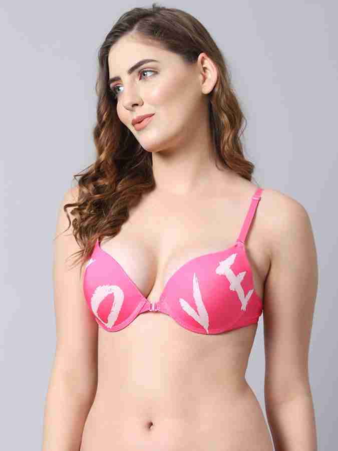 Buy PrettyCat Red Solid Polycotton Push-Up Bra For Women(PCJ-BR-FO