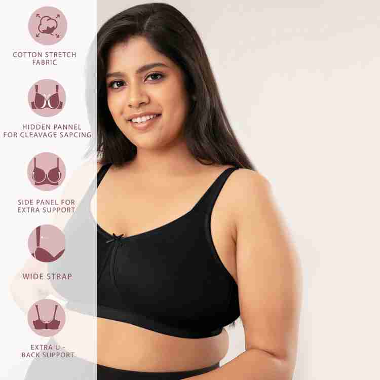 Nykd Flawless Me Breast Separator Cotton Bra-Non Padded,Wireless,Full  Coverage-NYB105 Women T-Shirt Non Padded Bra