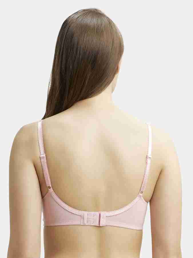 JOCKEY ES14 Seamed Wirefree Firm Support Framed Cup Bra with Lace Styling  34D (Blush Pink) in Chandigarh at best price by Jain General Store -  Justdial