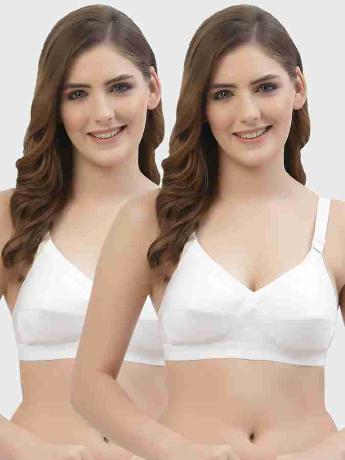Floret Crossfit Non-Wired Non Padded Full Coverage Bra For Women White 36