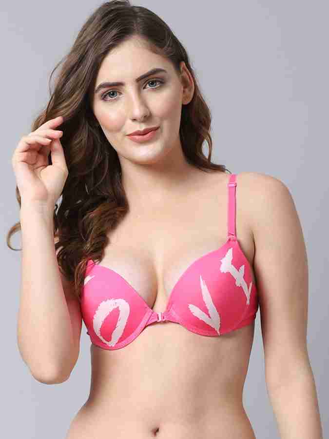PrettyCat 30B Solid Polyester Blend Push-Up Bra For Women(PC-BR-7013)