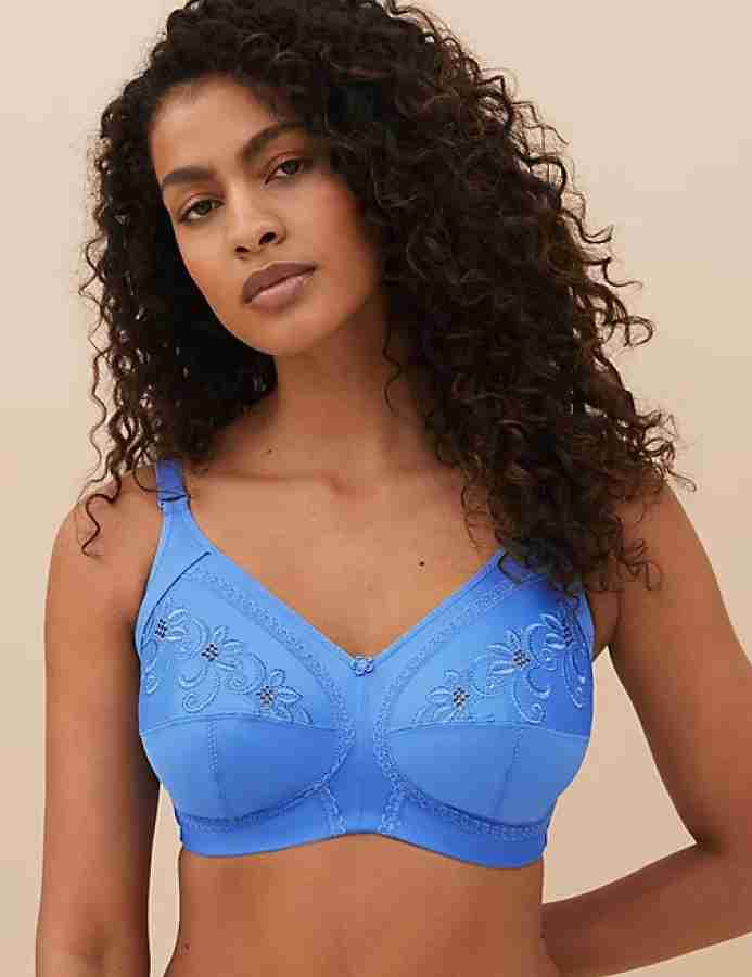 MARKS & SPENCER Total Support Embroidered Full Cup Bra B-G T338020AFRESH  BLUE (36D) Women Everyday Non Padded Bra - Buy MARKS & SPENCER Total  Support Embroidered Full Cup Bra B-G T338020AFRESH BLUE (