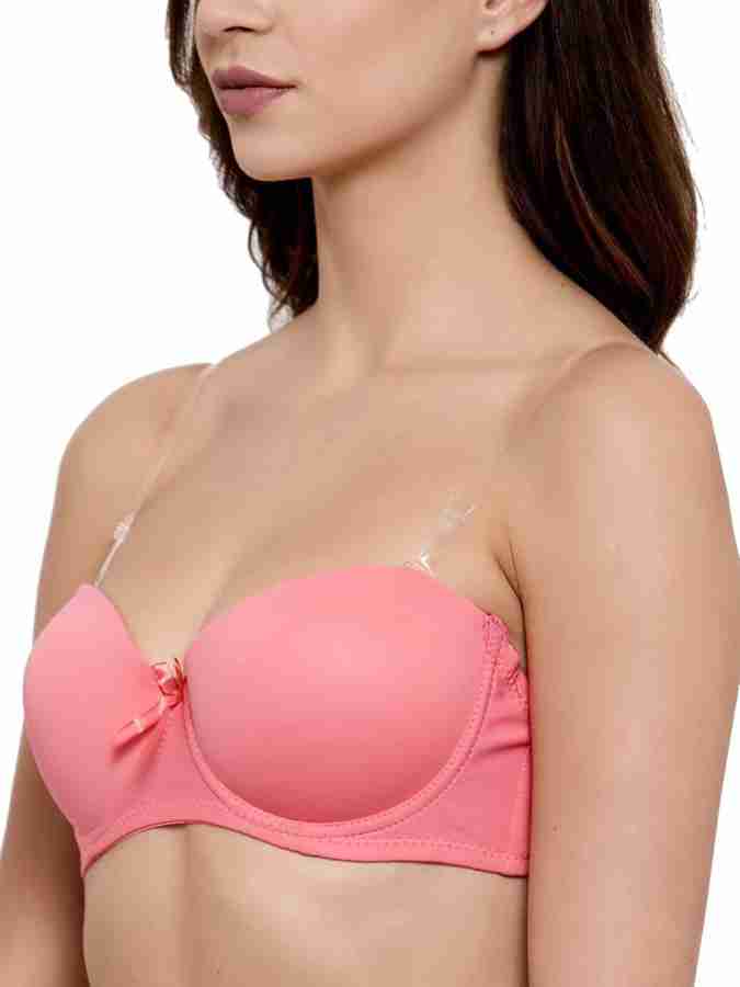 A-ONE RETAIL Women's Poly Cotton Padded Wired Demi, Push-Up Bra With  Transparent Straps Women Push-up Lightly Padded Bra - Buy A-ONE RETAIL  Women's Poly Cotton Padded Wired Demi, Push-Up Bra With Transparent