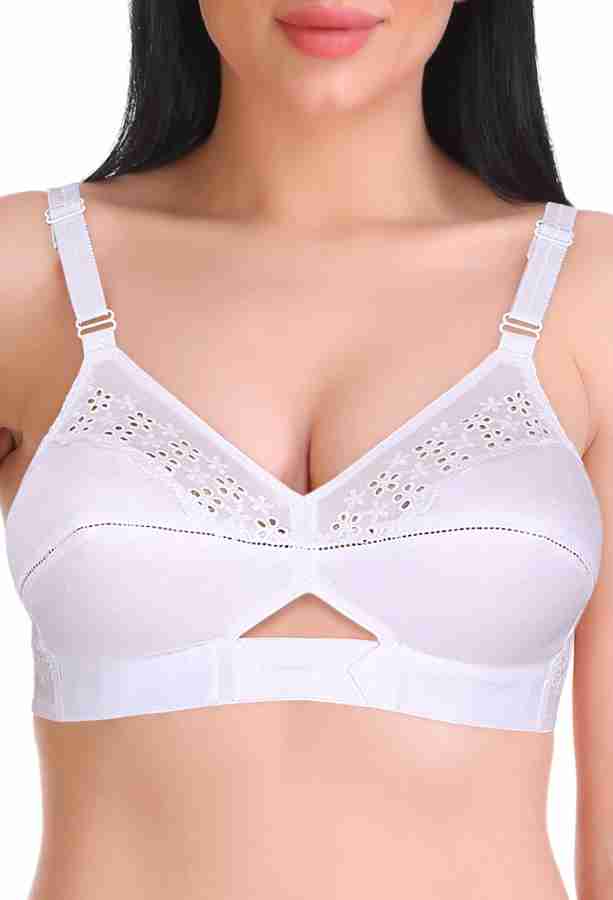 Featherline Pure Cotton Perfect Fitted Embroidered Everyday (Elastic  Straps) - Sonnet Women Full Coverage Non Padded Bra - Buy Featherline Pure  Cotton Perfect Fitted Embroidered Everyday (Elastic Straps) - Sonnet Women  Full