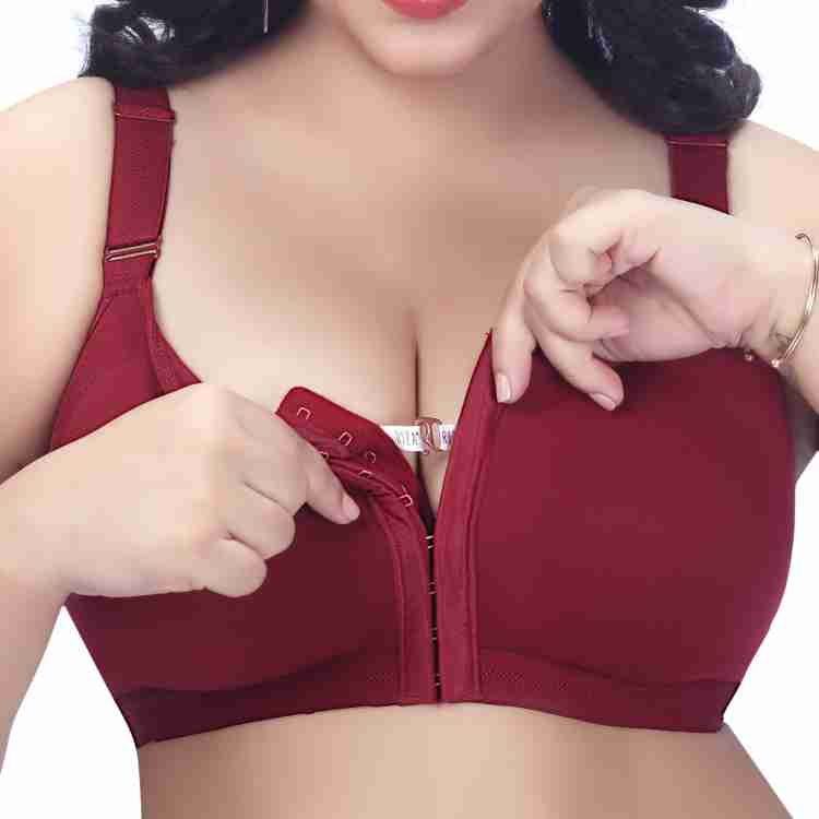 Trylo FRONT OPEN-BURGANDY-38-E-CUP Women Everyday Non Padded Bra - Buy  Trylo FRONT OPEN-BURGANDY-38-E-CUP Women Everyday Non Padded Bra Online at Best  Prices in India