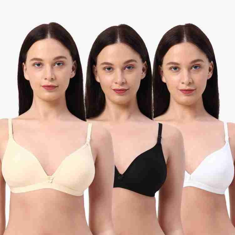 Planetinner ( Pack of 3 ) B-Cup Low Coverage Non-Padded Plunge Bra