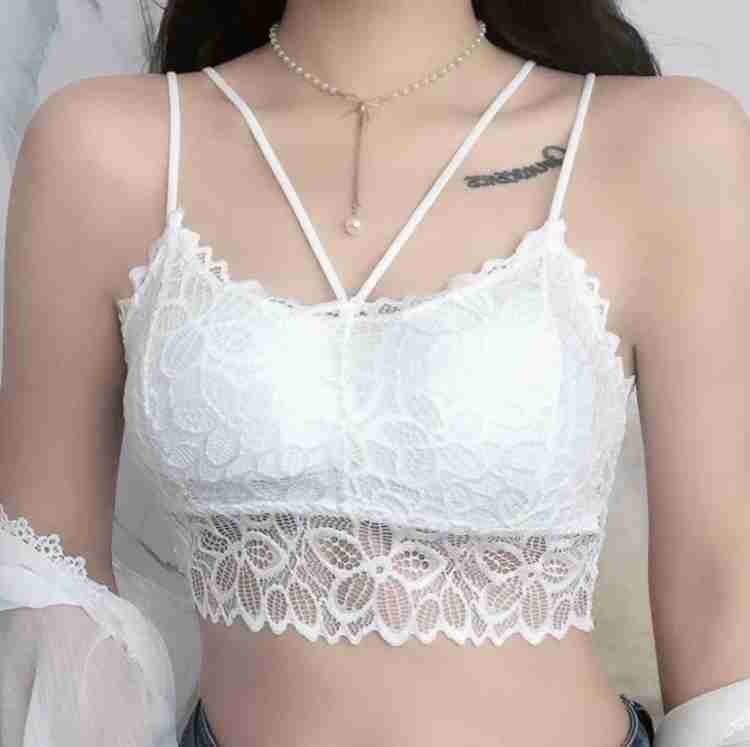527 beautiful lace net bra with straps