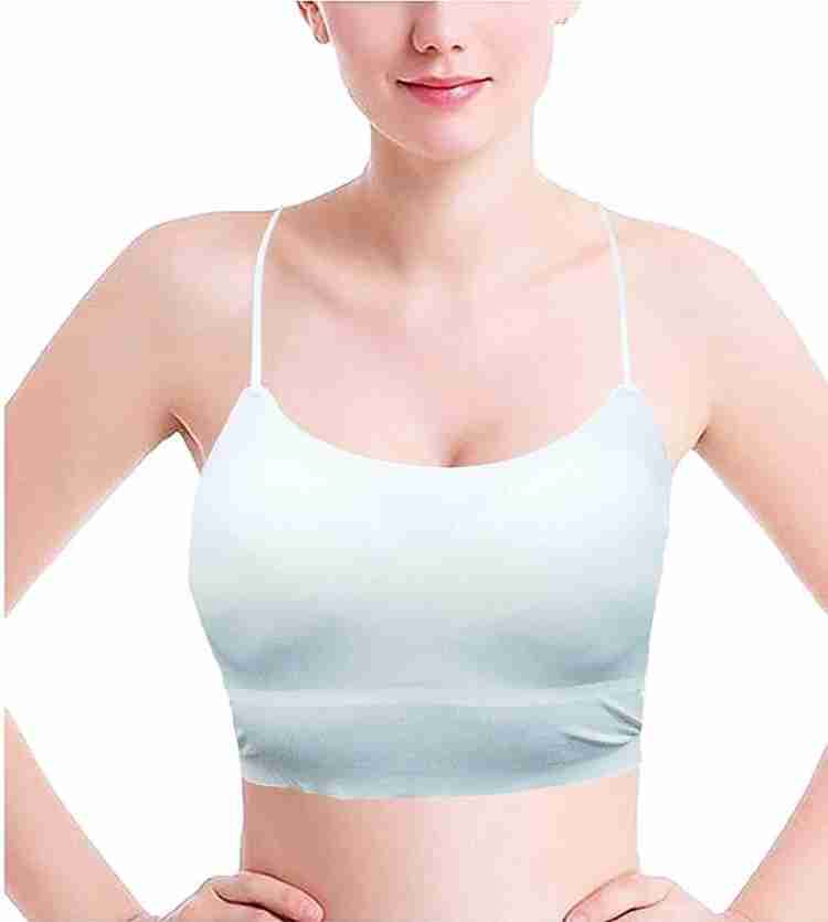 Seamless Bralette for Women Low Back Sport Bra Wirefree Padded