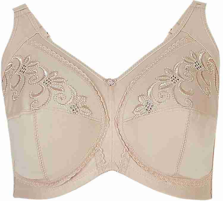LADIES EX MARKS & SPENCER FLORAL EMBROIDERED NON-WIRED FULL CUP BRA