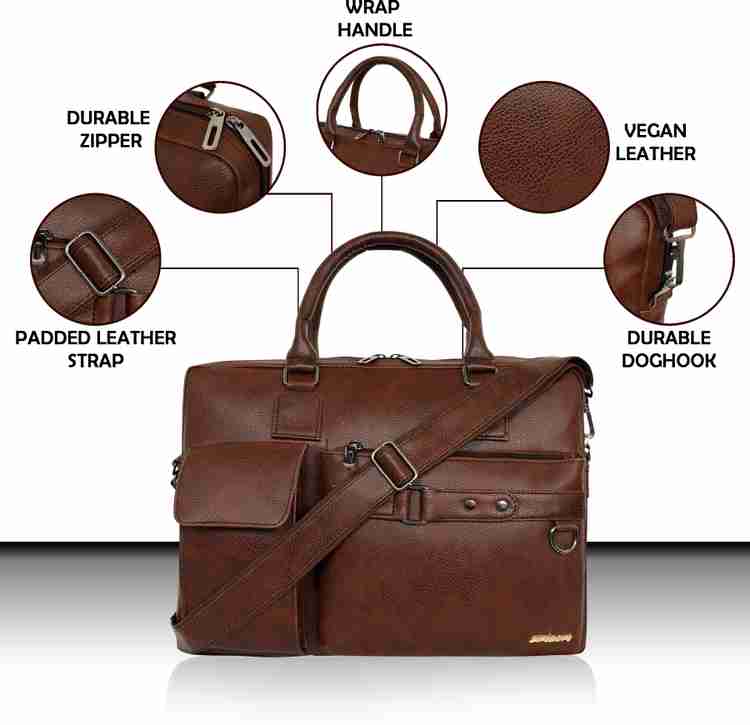 Esport ENCORE LEATHER PORTFOLIO OFFICE BAG P14 BROWN Medium Briefcase For Men Women Price in India Reviews Ratings Specifications Flipkart
