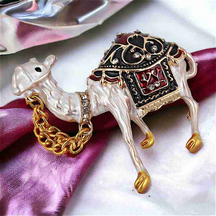 Lucky Jewellery Designer Gold Plating Meenakari Brooches Camel Unisex Brooch Pin For Women Men Brooch Price in India Buy Lucky Jewellery Designer Gold Plating Meenakari Brooches Camel Unisex Brooch Pi...