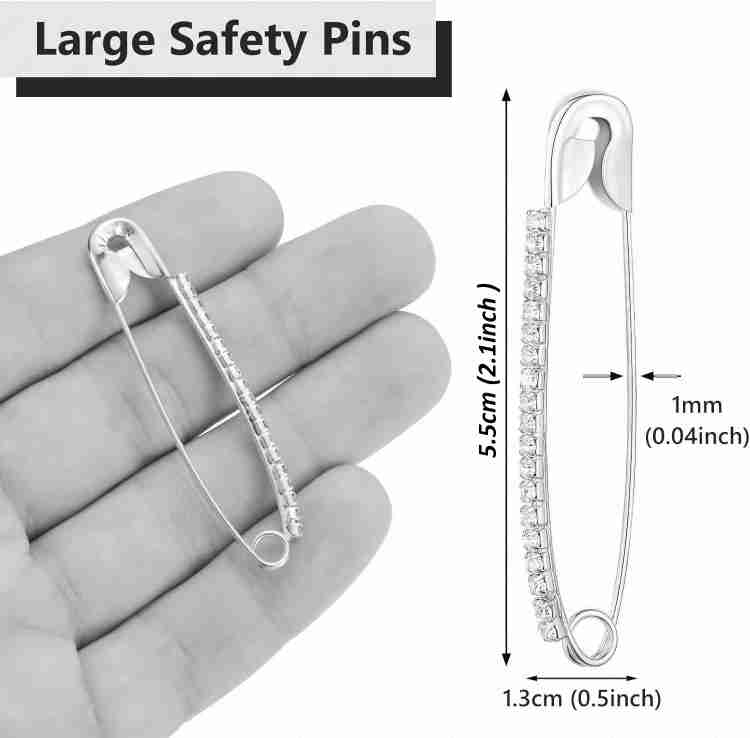 VAMA Silver Safety saree pin big size for sarees Plates Safety Pin
