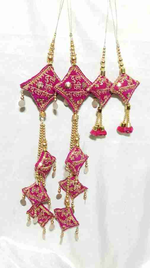 Drishya Fashion Dulhe Ki Dulhaniya Latkan for Bridal Lehanga Blouse Pink Color Broach Tassel Brooch Price in India Buy Drishya Fashion Dulhe Ki Dulhaniya Latkan for Bridal Lehanga Blouse