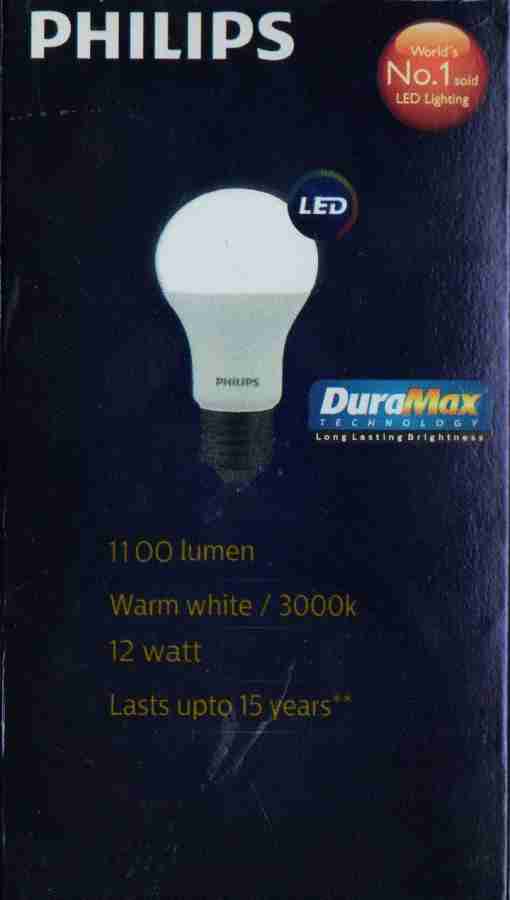 Philips 9-Watts E27 LED Warm White LED Bulb, Pack of 1, (Ace Saver)