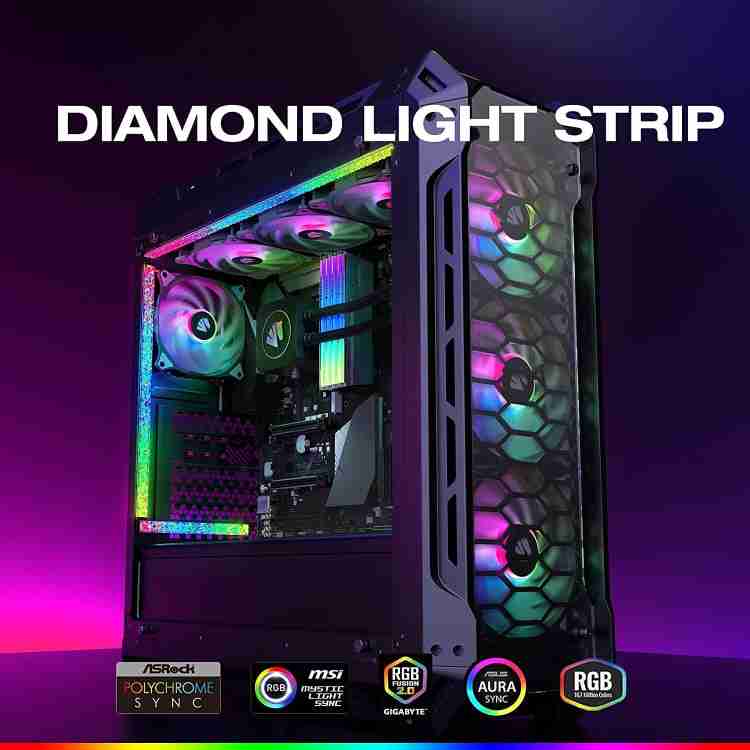 YSRSAI 30CM PC ARGB LED Streifen,38 Led Lichter 5V 3Pin Gaming