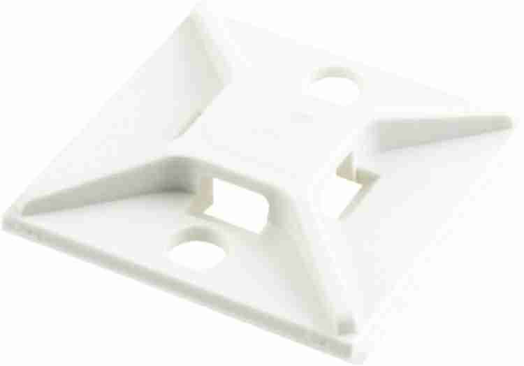 NavePoint 8 Inch Hook and Loop Cable Ties White - 25 Pack