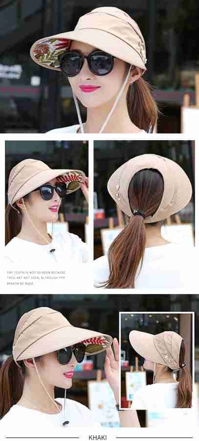 Alexvyan Black Round Crown Hat Sun Visor Hats for Men Wide Brim Summer Cap for Boys UV Protection Breathable Casual Beach Hat, Safari Hat Sun