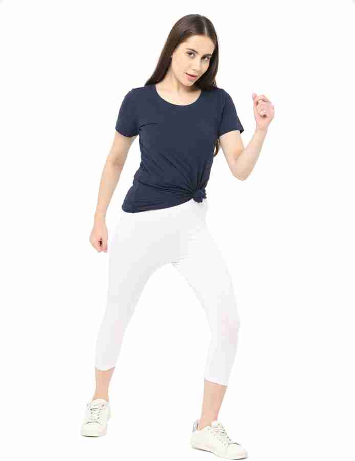 Robinbosky 3/4th leggings Women White Capri - Buy 026WHITE