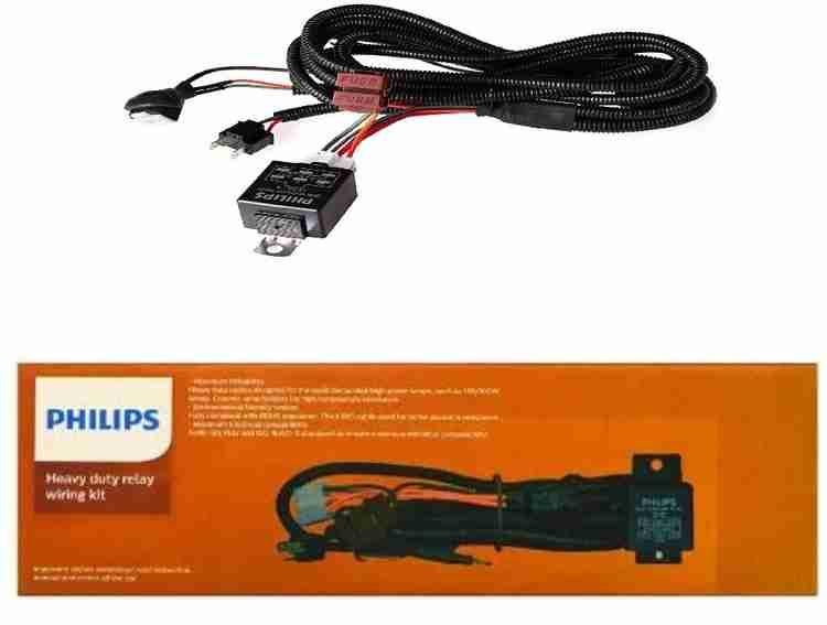 PHILIPS H4 Wiring Kit Heavy Duty with Relay for High Power 100 90W or 130 100W Car Bulb Holder Price in India Buy PHILIPS H4 Wiring Kit Heavy Duty with Relay for High