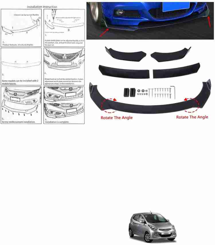 OTOEZ Car Front Bumper Lip Spoiler Diffuser Body Kits India
