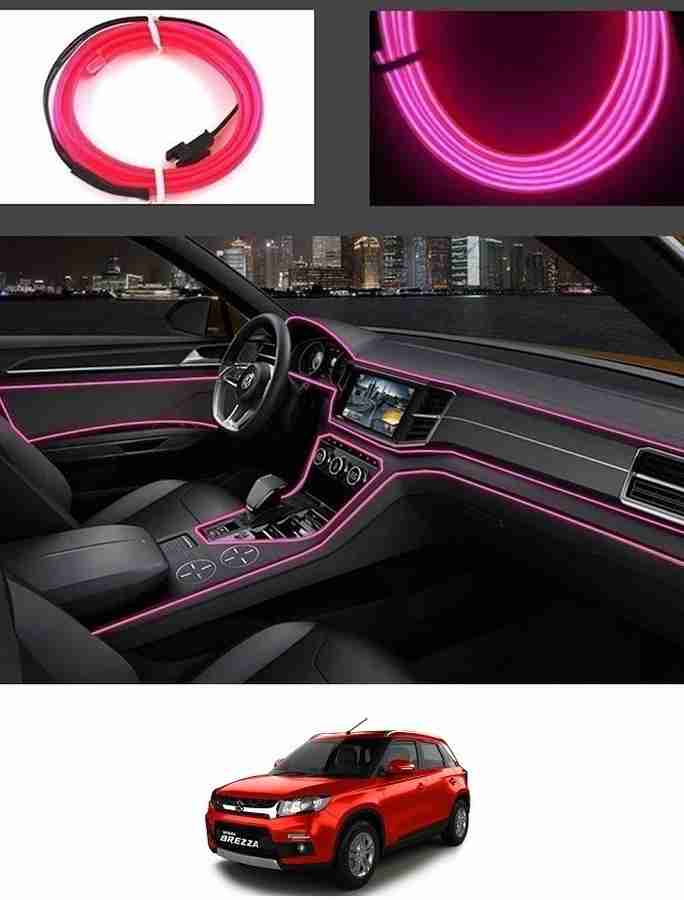 After cars EL Wire Interior Neon Light for Maruti Suzuki Vitara Brezza