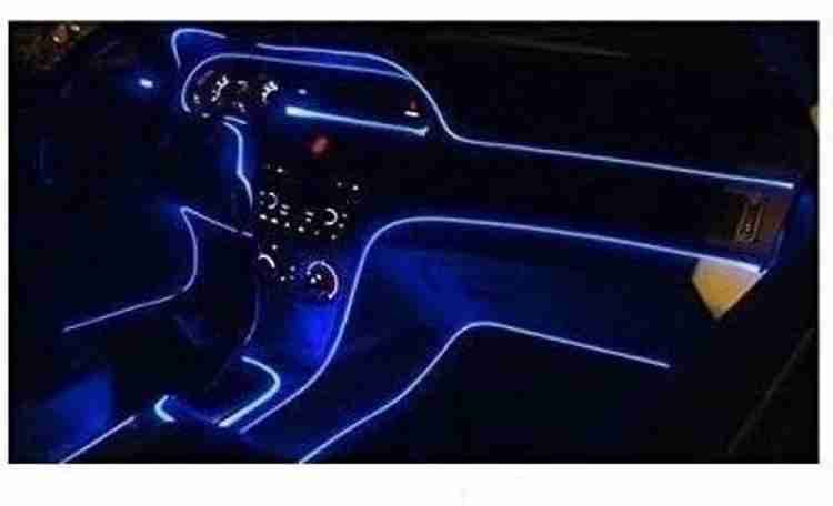 After cars EL Wire Car Interior Light with Adapter 5 Meter Blue