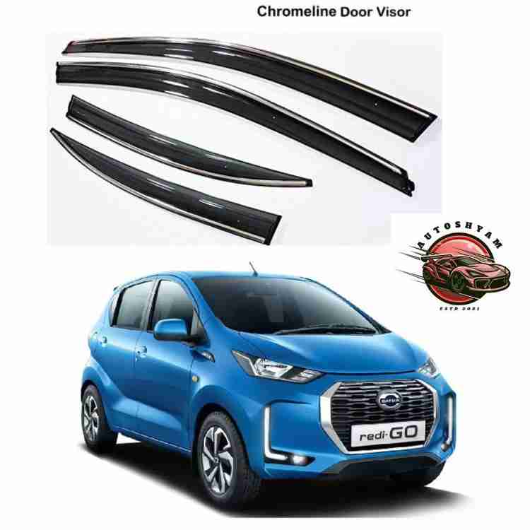 AUTOSHYAM Car Chromeline Door Visor Set of 4 For Datsun Redi Go