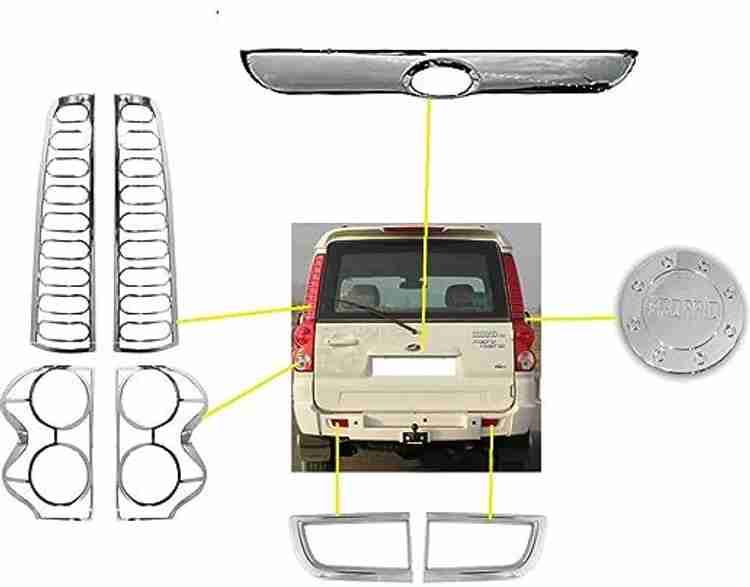 RKD INNOVATIVE Car Chrome Combo Exterior Accessories Kit for
